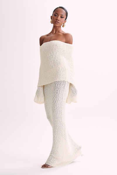 Isobel – Bouclé Off-Shoulder Dress