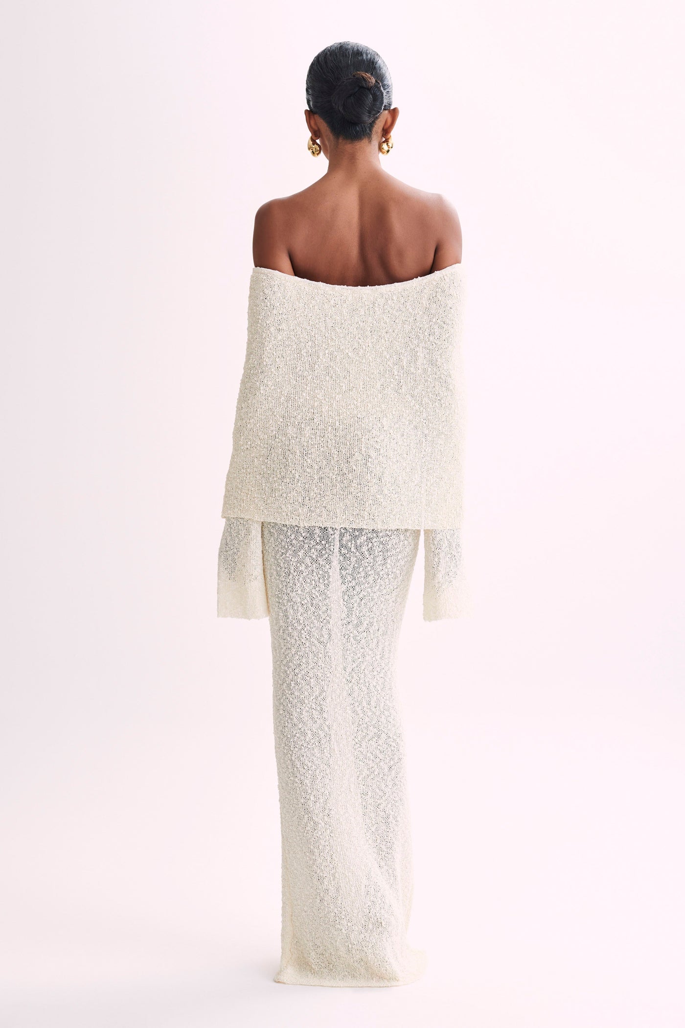 Isobel – Bouclé Off-Shoulder Dress