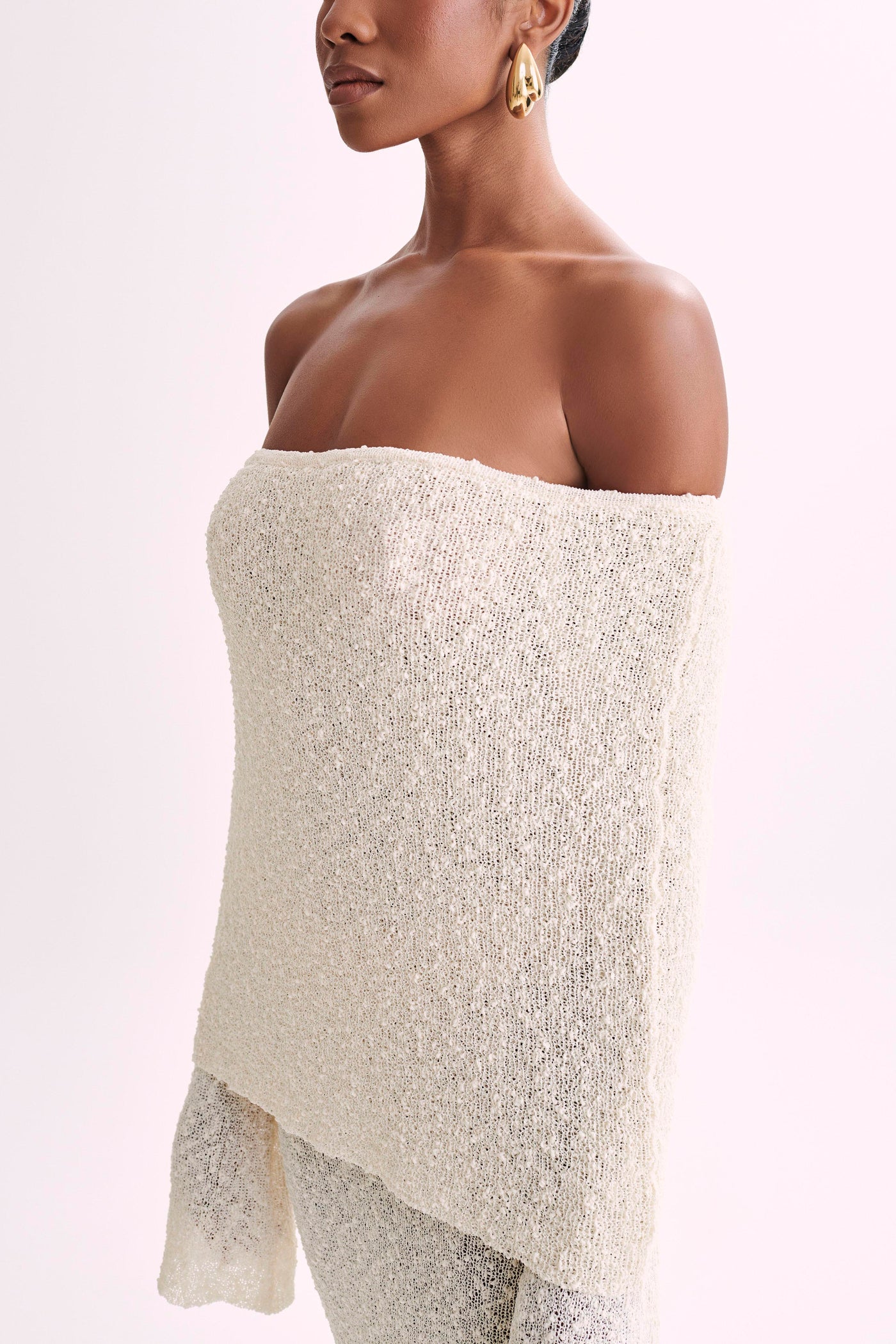 Isobel – Bouclé Off-Shoulder Dress